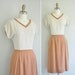 1940s dress / 40s vintage linen dress / Whisky Dreams