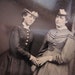 tintype photo - two WOMEN holding hands - ferrotype, late 1800s - TT406