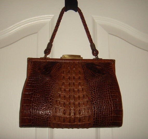vintage alligator bag