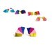 Purple Post Stud Earrings, Colorful Geometric Earrings, Navy Blue, Pink and Gold Earrings, Color Block Modern Jewelry