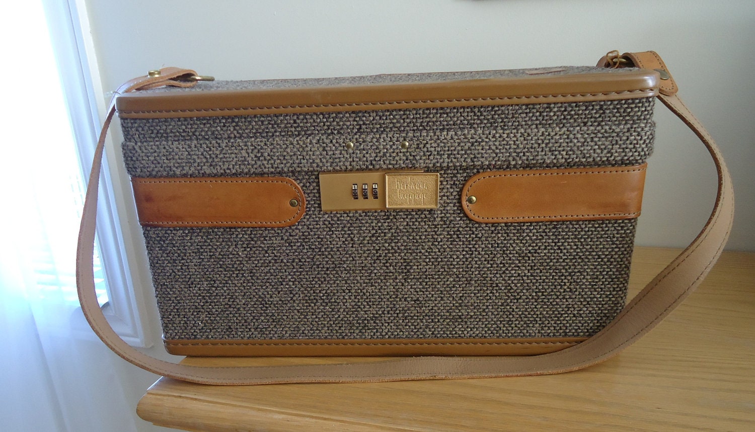 hartmann luggage vintage tweed