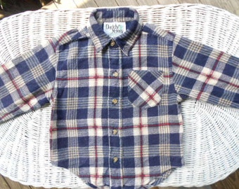 Toddler Boy's Vintage Shirt Plaid Flannel Shirt Cotton Shirt