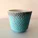 Turquoise Stoneware Vessel Carved with Intricate Texture / Hand Thrown and Carved Art Piece / "SISALIK"