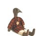 Crow Doll, Raven Doll, Doll, Black, Primitive Doll, Plaid, Autumn, Orange, Black, Halloween Doll, Fall, thecattsuglybabies