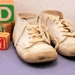 Vintage White Baby Toddler Shoes High Top Leather