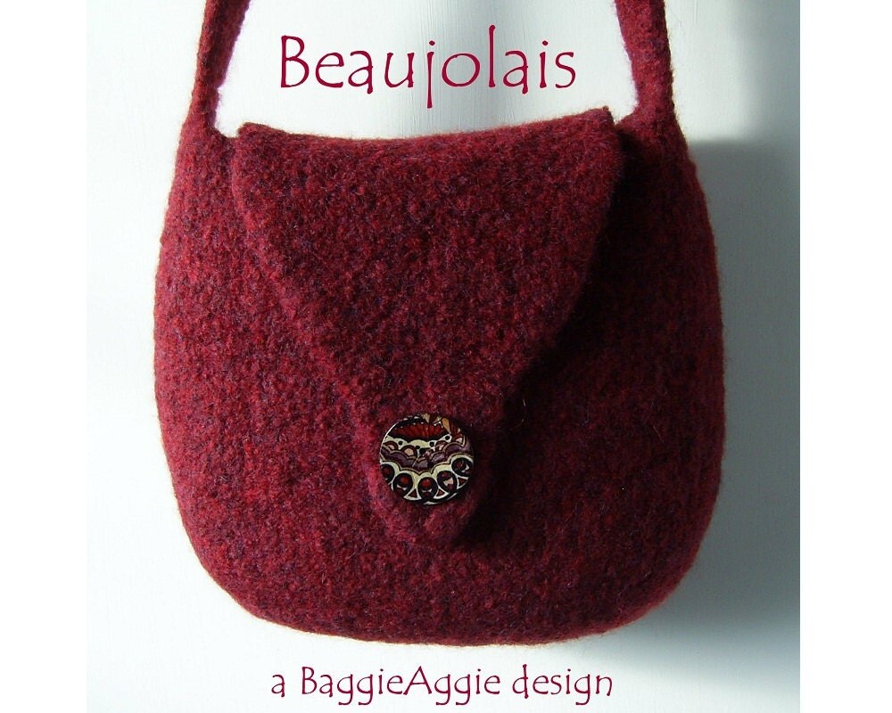 Felted Bag Pattern DOWNLOAD Felted Purse Pattern by BaggieAggie