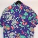 Collared Vintage 1980s Alfred Dunner Floral Fruit Violet Top