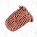 Spa Crochet Soap Saver Sack, Bag, Cotton Scrubbie, Drawstring Holder, Copper Mist Color, Zen Bath, For Men and Women