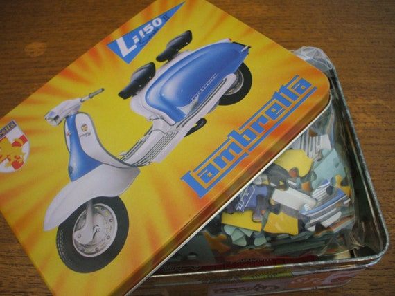 lambretta scooter jigsaw puzzle in printed tin great christmas