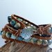 Sand Sky and Sea Leather Wrap Bracelet, 2X wrap