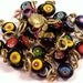 VINTAGE Murano Millefiori NECKLACE Beads Millefiori Glass Mosaic Flat Beads GoLD Necklace Unused Store Stock Vintage Jewelry Destash (L78)