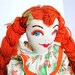 Vintage Handmade Doll Beautiful Red Head Dancing Shoes Primitive Rag Doll Fall Colors
