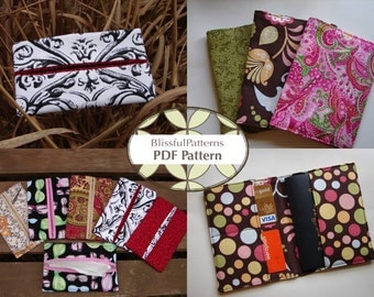 Passport Holder and Credit Card Holder PDF SEWING PATTERN for