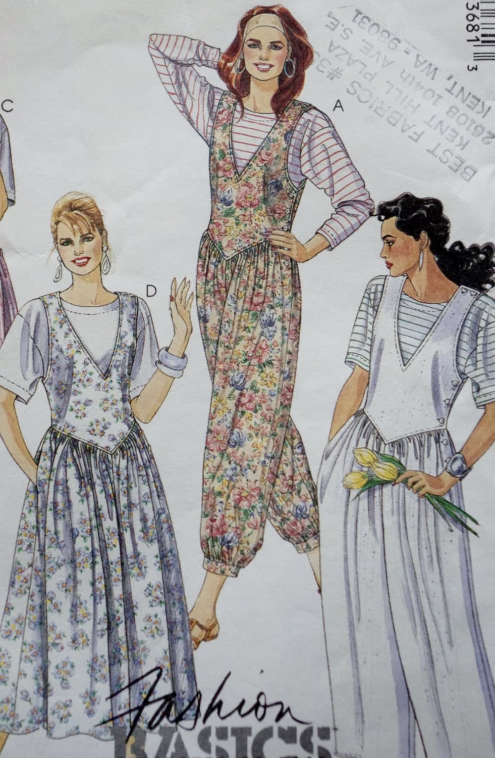 Vintage 90s Sewing Pattern Mccalls 5368 Jumpsuit Jumper and