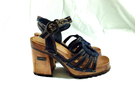 candies wooden platform shoes