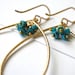 Jewelry, Earrings, Boho Chic, Natural Turquoise, Stocking Stuffer, Gold Hoops Matte Gold Hoops, Accessories, Luxe Jewelry