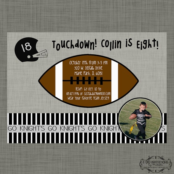 Football Birthday Party Invitation - Digital File Il_570xn