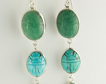 Scarab Forest Earrings