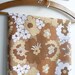 SALE Vintage Fabric Retro Brown Floral