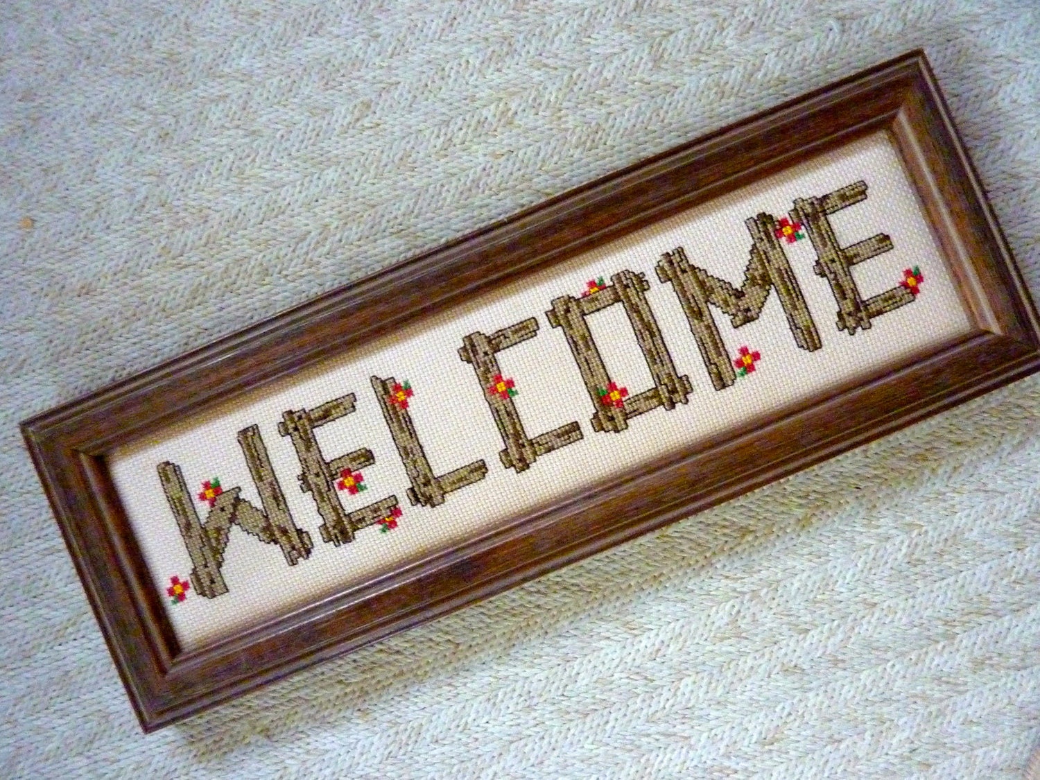 Vintage Sign Cross Stitch Picture by BonniesVintageAttic