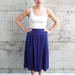Vintage High Waisted Pleated Jersey Skirt