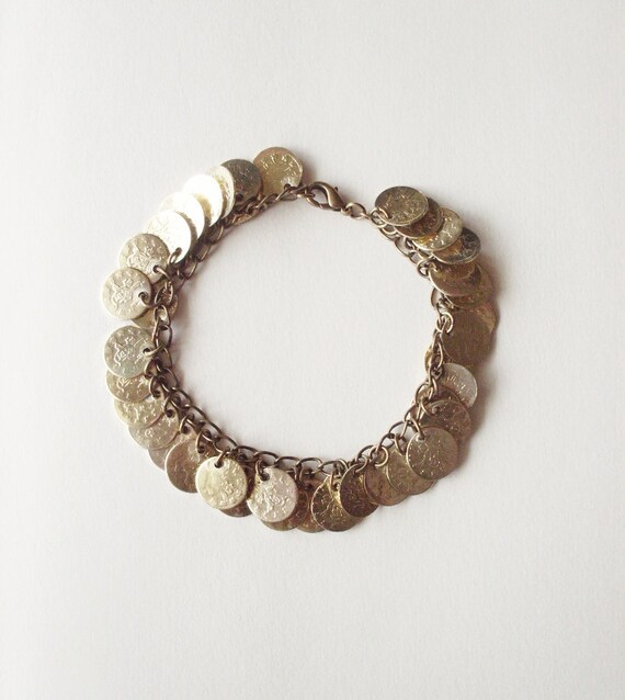 Gypsy Coin Bracelet Gold Charm Jewelry Free by dreamsbythesea