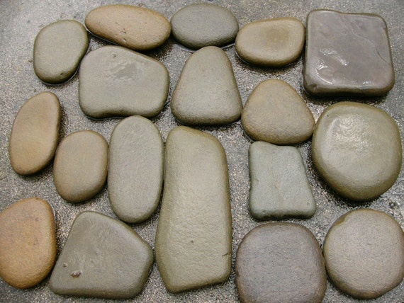 Big Flat River Rocks Mixed Lot Decor Writing Painting Rocks