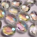Crystal faceted focal beads oval 8 pcs 20mm by 16mm AA quality sparkle moonstone