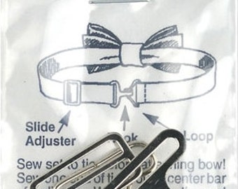 3 Sets LaPetite Buttons Bow Tie Hardware Silver