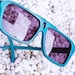handmade Turquoise color square bamboo eyeglasses sunglasses 1107 eyewear frame