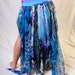 Mermaid Gypsy Scarf Belt Bustle Purple And Turquoise  Multi Layered Up Cycled Fabric Made To Order