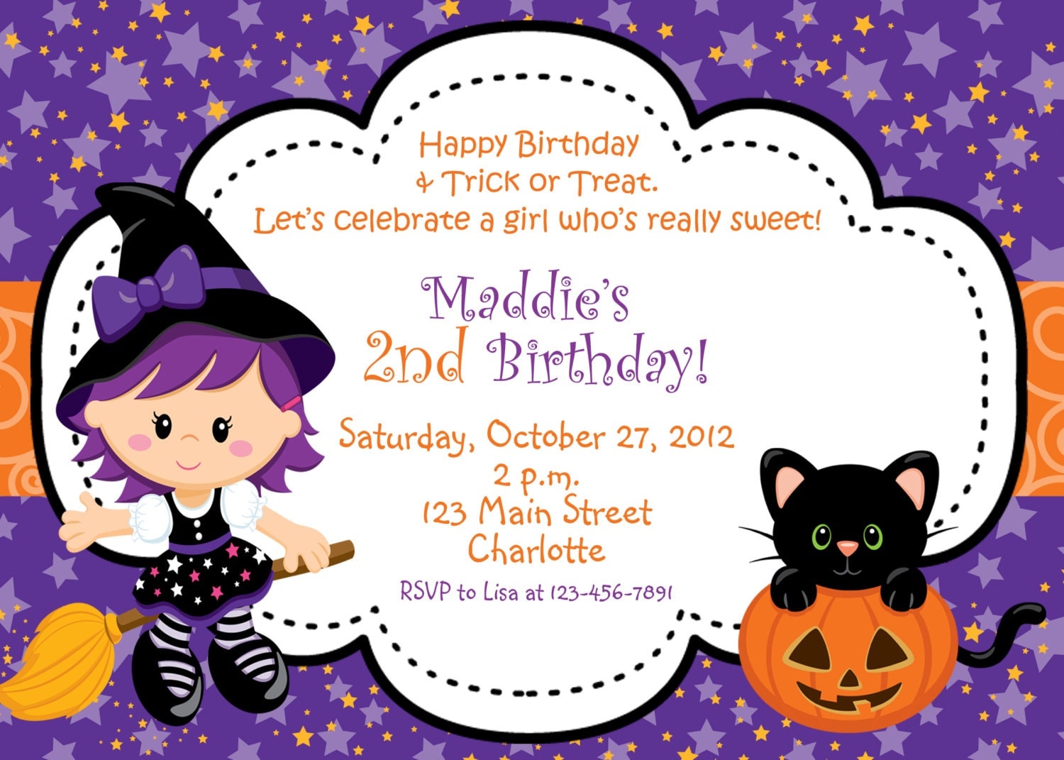 Halloween Birthday Invitations 6