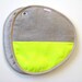 modern potholders - neon yellow and neutral linen pair of potholders - modern home - contemporary kitchen - color block - foodie gift