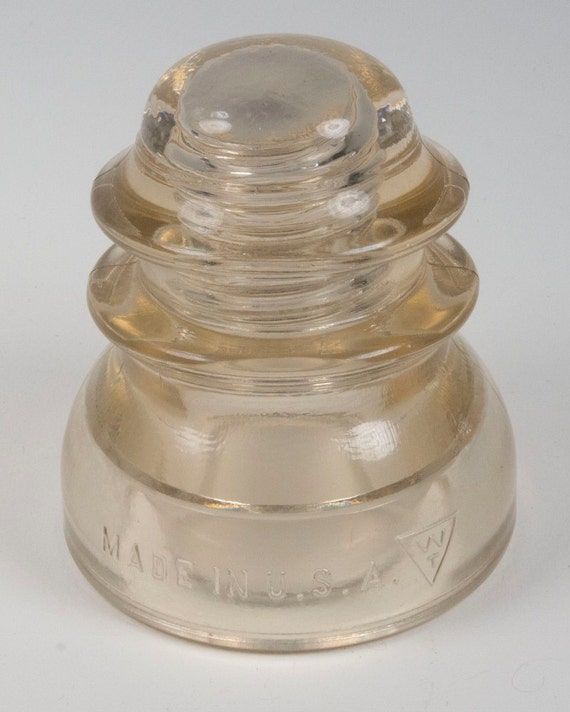 Rare Whitall Tatum Co No. 1 Pink Glass Insulator Marked Make