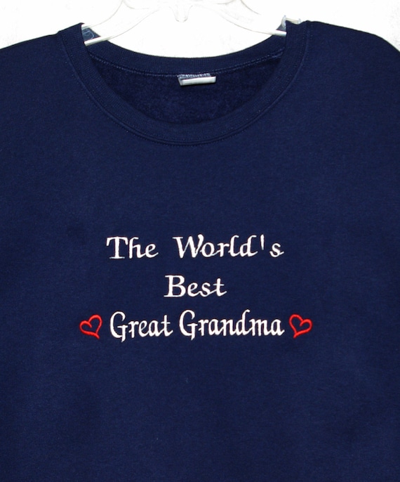 World's Best Great Grandma Sweatshirt by AGiftToTreasure on Etsy