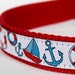 Sailing Away Dog Collar / Nautical ribbon / Limited