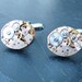 Stunning rose gold oval watch movement cufflinks ideal gift for a wedding, birthday or anniversary