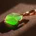 Delicious Green Sea Glass - Wire Wrapped Pendant