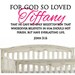 Custom Nursery Decal For God so Loved Your Child John 3:16 Bible Verse Vinyl Wall Decal