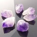 Unique rock crystal Amethyst beads - 6 pieces