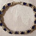 Blue Sapphire Bracelet Silver Tone Vintage Avon Faceted Stone Links