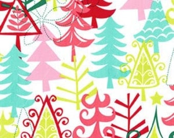 Michael Miller Yule Trees Multi Christmas Fabric - 1 yard