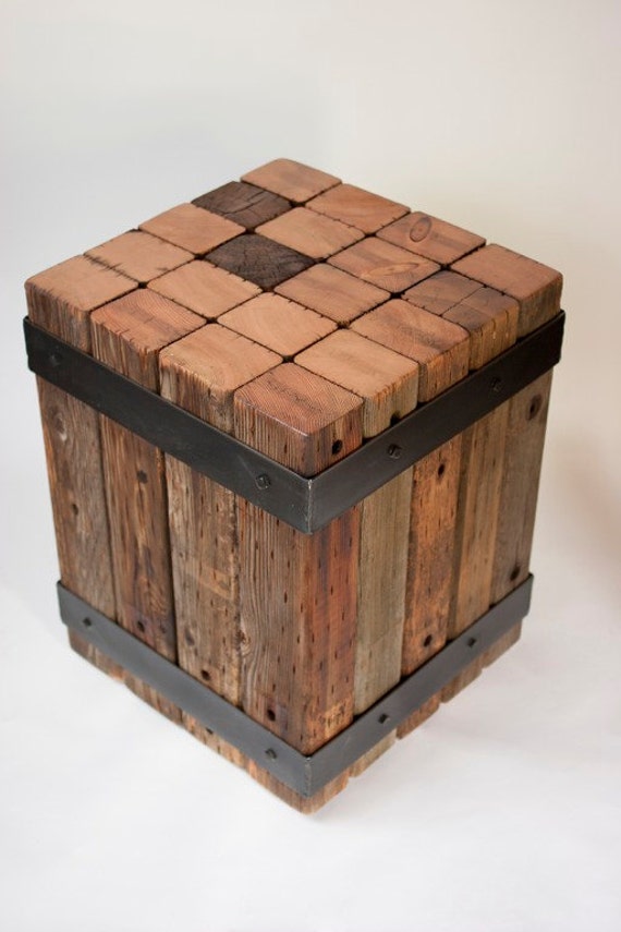 reclaimed wood table accent table bistro table wodd and