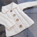 Knit Baby Girl Ecru Wool Jacket.