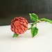 Vintage Enamel Pin, Orange Flower Brooch, Autumn Jewelry
