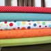 Bright Multi Primary Color Fabric, Dick and Jane for Michael Miller, 1 Yard Bundle, 5 Prints, 5 Yards Total