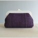 Reserved...60s woven purple kisslock clutch with white lucite frame