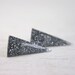 sparkly spike post earrings in silver - silver studs - glitter post earrings