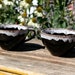 SALE - Pair of Nasco Del Coronado Hickory Drip Glaze Teacups