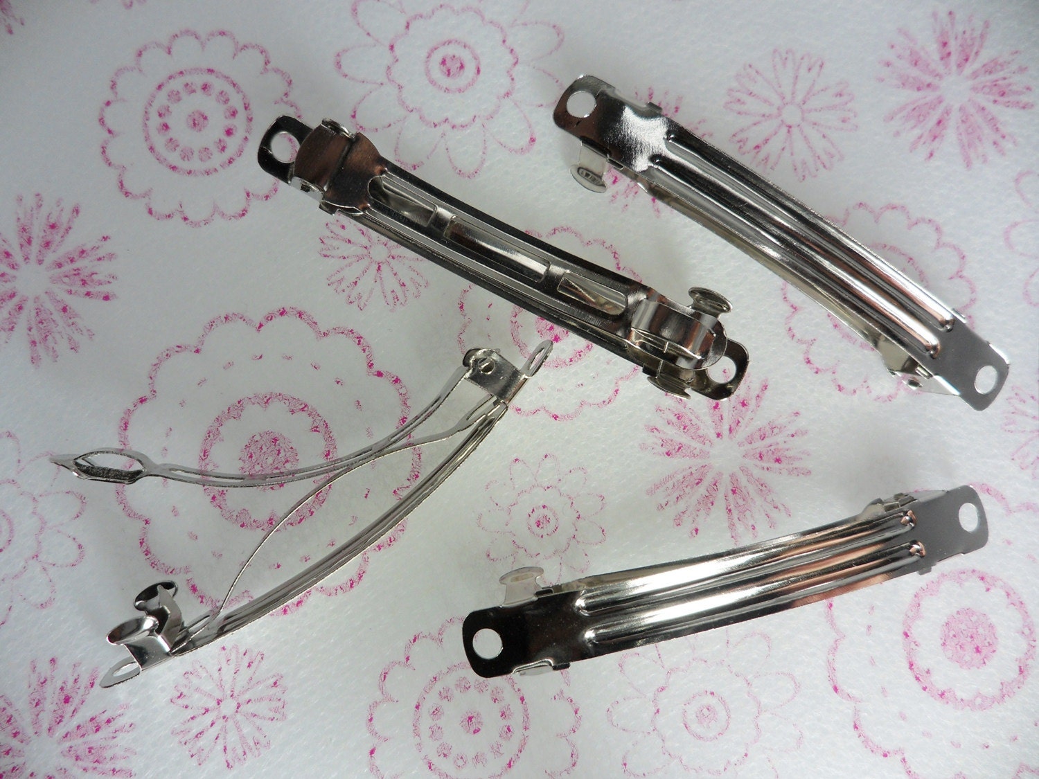 French Barrettes Hair Clips DIY Craft Jewelry Making Bows